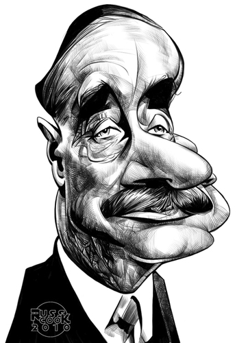Cartoon: H.G. Wells (medium) by Russ Cook tagged caricatures,karikaturen,karikatur,zeichnung,illustration,art,caricature,drawing,author,fiction,science,writer,cook,russ,wells
