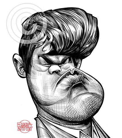Cartoon: Magnus Carlsen (medium) by Russ Cook tagged norway,norwegian,caricature,russ,cook,digital,art,portrait,magnus,carlsen,chess,sketchbook,pro
