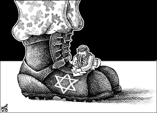 Cartoon: boot peace (medium) by samir alramahi tagged israel,ramahi,arab,peace,palestine,politics