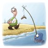 Cartoon: LACHHAFT Cartoon No. 293 (small) by LACHHAFT tagged piranhas,angeln,angelrute,fische,fluss,meer,strand,spaziergang,taktik,versuch,spieß,umdrehen,summer,holydays,beach