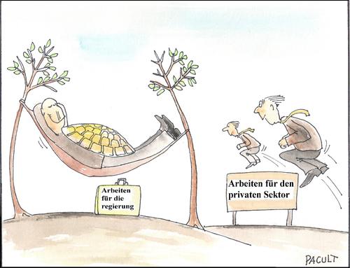 Cartoon: arbeit (medium) by ANDRZEJ PACULT tagged economy