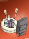 Cartoon: Violencia en television (small) by martirena tagged violencia,en,television