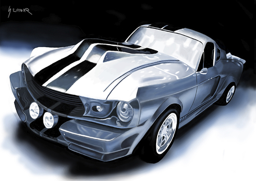 Cartoon 69 shelby mustang caricature medium by szomorab tagged mustang