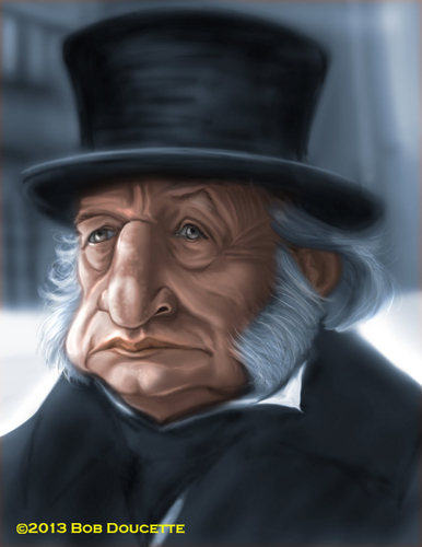 Cartoon: George C Scott as Scrooge (medium) by tobo tagged george,scott