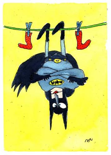 Cartoon: Batman (medium) by ari tagged man,bat,socks