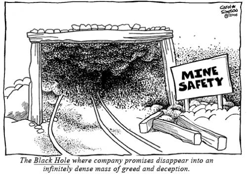Cartoon: The Black Hole (medium) by carol-simpson tagged mines,miners,safety,accidents