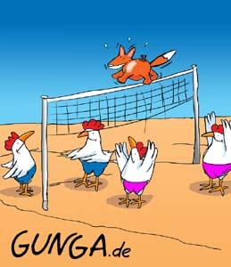 Cartoon: Beachvolleyball (medium) by Gunga tagged beachvolleyball