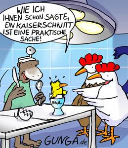 Cartoon: Kaiserschnitt (medium) by Gunga tagged kaiserschnitt