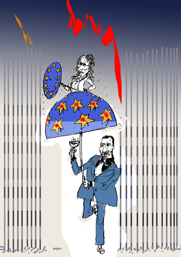 Cartoon: umbrela (medium) by Miro tagged umbrala