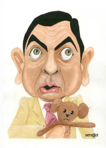 mr bean dating. Cartoon: Mr Bean (medium) by Senad tagged atkinson,bean,senad,