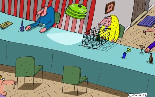 Cartoon: am Tisch (medium) by Leichnam tagged am,tisch,geizhals,getränke,alk,nichts,abgeben,schlecht,gelaunt,muffel,alleine,für,mich,käfig,gitter,gedeckter,feierlichkeit