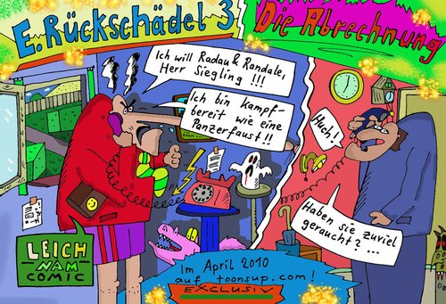 Cartoon: E. Rückschädel 3 (medium) by Leichnam tagged rückschädel,comic,siegling,geisterbahn,gao