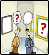 Cartoon: Art Question (small) by cartertoons tagged art,museum,paintings,questions,conceptual,thoughts