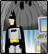 Cartoon: Bat Poop (small) by cartertoons tagged batman,superheroes,comics,hero,poop,bats,guano,cave