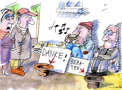 Cartoon: Berater (medium) by Jan Tomaschoff tagged berater,arm,armut,job,arbeit,betteln,spende,berater,arm,armut,job,arbeit,betteln,spende