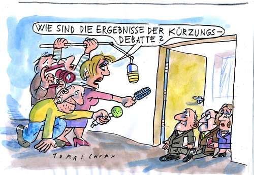 Cartoon: Kürzungen (medium) by Jan Tomaschoff tagged sparklausur,einsparungen,staatshaushalt,sparklausur,einsparungen,staatshaushalt,sparen,geld,finanzen