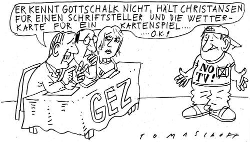 Cartoon: No TV! (medium) by Jan Tomaschoff tagged tv,fernsehen,medien,bildung,gez