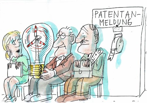 Cartoon: Patent (medium) by Jan Tomaschoff tagged umwelt,technologie,energie,umwelt,technologie,energie