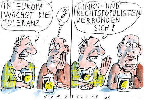 Cartoon: Populisten (medium) by Jan Tomaschoff tagged populisten,toleranz,populisten,toleranz