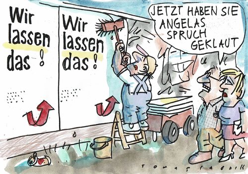 Cartoon: Schaffen (medium) by Jan Tomaschoff tagged migration,wahlen,migration,wahlen