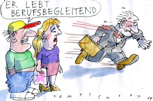 Cartoon: WORK LIFE BALANCE (medium) by Jan Tomaschoff tagged beruf,familie,freizeit,beruf,familie,freizeit