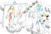 Cartoon: Adam und Eva DNA (small) by Jan Tomaschoff tagged bibel,adam,eva,dna,doppelhelix,genesis,desoxyribonukleinsäure,dns,genetik,gott,erschaffung,mensch,frau,mann