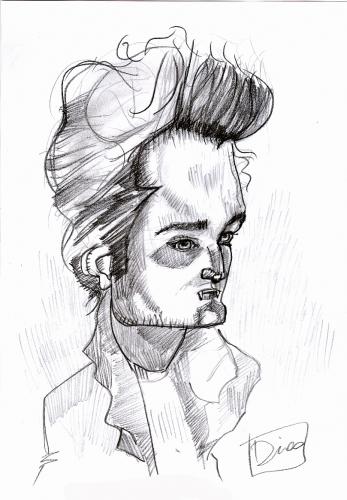 Cartoon: Edward Cullen (medium) by MRDias tagged caricature