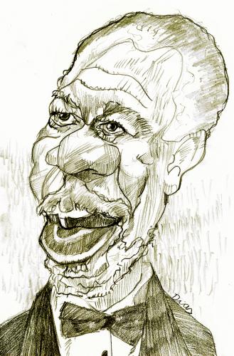 Cartoon: Morgan Freeman (medium) by MRDias tagged caricature