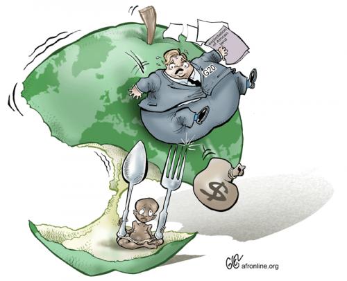Cartoon: Food Safety (medium) by Damien Glez tagged food,safety,g20,africa,hunger,poverty,starvation