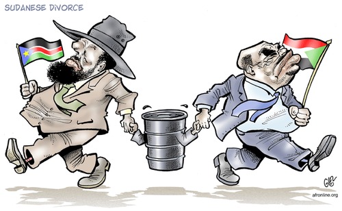 Cartoon: South Sudan (medium) by Damien Glez tagged south,sudan,africa,oil