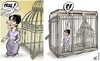 Cartoon: Aung San Suu Kyi free (small) by Damien Glez tagged aung,san,suu,kyi,myanmar,pece,nobel,price,free