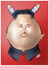 Cartoon: Kim Jong Un (small) by Damien Glez tagged kim,jong,un,north,korea,nuclear,asia