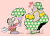 Cartoon: Love and flowers (small) by Damien Glez tagged love,flowers,couple,woman,man,seduction