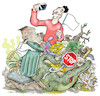 Cartoon: Modern laxity (small) by Damien Glez tagged laxity,navel,social,networks,selfie,environment,garbage,waste