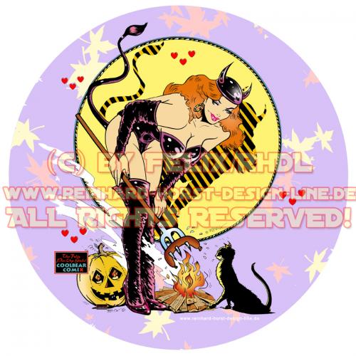 pin up designs. Cartoon: Halloween Pin Up
