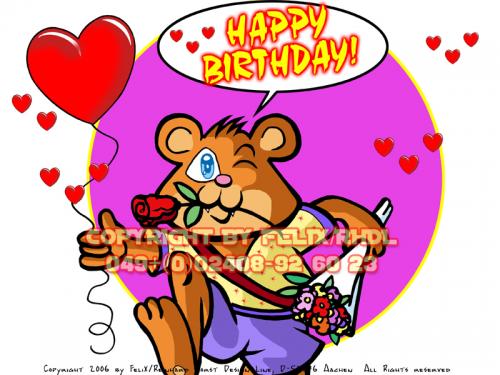 Cartoon: Happy Birthday Cartoon (medium) by FeliXfromAC tagged happy,bithday,geburtstag,bear,bär,tiere,stockart,animals,cartoon,comic,comix,felix,alias,reinhard,horst,greeting,card,glückwunschkarte,liebe,character,design,mascot,sympathiefigur,beziehung,glück,luck,greetings,call,handy,telefon,phone,handylogo,mobile,se