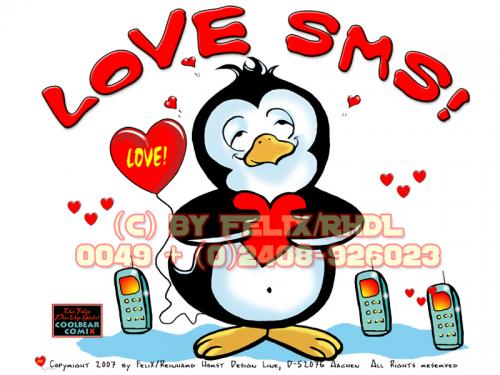cartoons in love. Cartoon: Paolo Pingo-Love SMS!