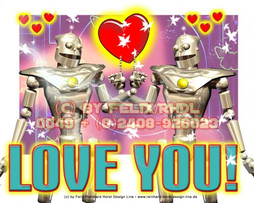 Cartoon: Robots In Love! (medium) by FeliXfromAC tagged mobile,services,