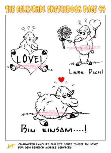 Cartoon: Sheep In Love-Sketches (medium) by FeliXfromAC tagged felix,alias
