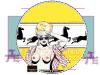 Cartoon: Ms. HopeAlong Cassidy! (small) by FeliXfromAC tagged pin,up,wallpaper,comic,cartoon,sex,sexy,mexico,mexiko,bad,girl,frau,woman,glamour,erotic,poster,50th,felix,alias,reinhard,horst,stockart,illustration,horse,pferd