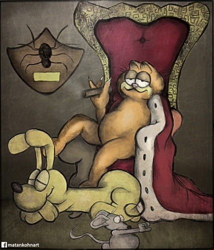 Cartoon: Garfield (medium) by matan_kohn tagged dog,cat,garfield
