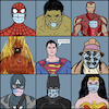 Cartoon: Superheroes with corona mask (small) by matan_kohn tagged comics,funny,covid19,coronavirus,mask,superman,spaiderman,hulk,wonderwoman,batman,ironman,illustration,caricature
