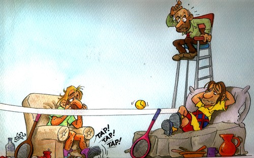 Cartoon: COSAS DEL TENIS (medium) by SOLER tagged tenis,humor,cartoon
