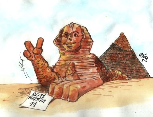 Cartoon: LIBERTAT EN EGIPTO (medium) by SOLER tagged egipto,libertat,tahrir