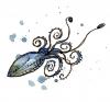 Cartoon: Kalamar (small) by Atzenhofer tagged calamar,tintenfisch,meer
