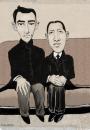 Cartoon: Ravel and Stravinsky (small) by frostyhut tagged ravel,stravinsky,music,classical,composers,classicalmusic