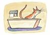 Cartoon: Katzenklo (small) by Kossak tagged katze,katzen,cat,cats,klo,toilet,toiletpaper,klopapier,katzenklo