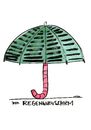 Cartoon: Regenwurmschirm (small) by Kossak tagged schirm umbrella wurm worm regenwurm regen rain tier animal