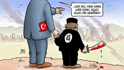 Cartoon: Türkei und IS (medium) by Harm Bengen tagged krieg,tod,tot,sohn,kobane,kurden,türkei,erdogan,is,terror,islamisten,harm,bengen,cartoon,karikatur,krieg,tod,tot,sohn,kobane,kurden,türkei,erdogan,is,terror,islamisten,harm,bengen,cartoon,karikatur