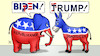 Cartoon: Biden-links Trump-rechts (small) by Harm Bengen tagged biden,links,trump,rechts,usa,wahlen,demokraten,republikaner,esel,elefant,hakenkreuz,hammer,sichel,harm,bengen,cartoon,karikatur